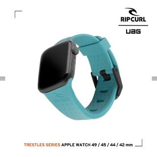 【UAG】X RIP CURL Apple Watch 42/44/45/49mm 舒適矽膠運動錶帶-湖水綠(UAG)