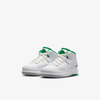 【NIKE 耐吉】籃球鞋 運動鞋 JORDAN 2 RETRO TD 嬰幼 白綠(DQ8563103)