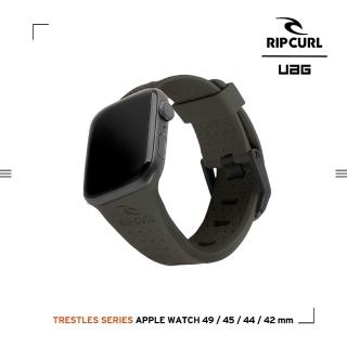 【UAG】X RIP CURL Apple Watch 42/44/45/49mm 舒適矽膠運動錶帶-鈦灰(UAG)