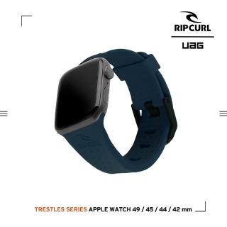 【UAG】X RIP CURL Apple Watch 42/44/45/49mm 舒適矽膠運動錶帶-海軍藍(UAG)