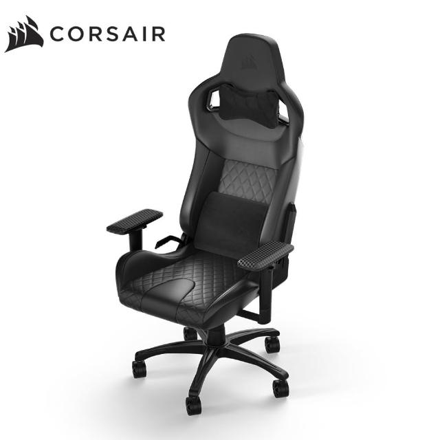 【CORSAIR 海盜船】T1 RACE 皮革電競椅-黑+黑(含基本安裝)
