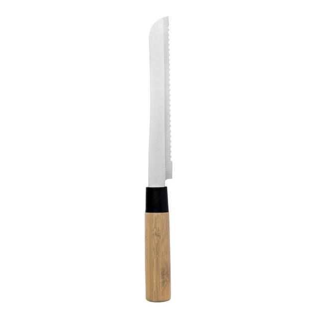 【EXCELSA】Oriented竹柄鋸齒麵包刀 20cm(吐司刀 土司刀 麵包刀 鋸齒刀)