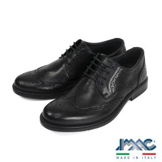 【IMAC】輕量舒適翼紋雕花德比鞋 黑色(150020-BL)