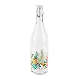 【EXCELSA】扣式密封玻璃水瓶 熱帶天堂1L(水壺)