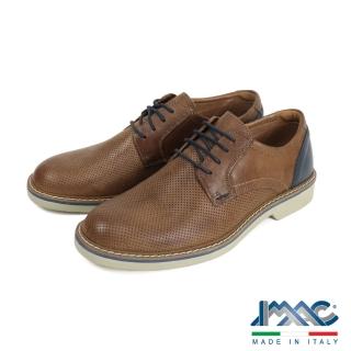 【IMAC】潮流雙色底多孔造型德比鞋 棕色(150400-MAR)