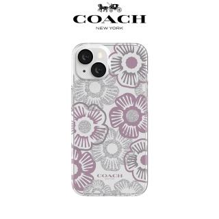 【COACH】iPhone 13 Pro 精品手機殼 紫色茶花(保護殼/手機套)