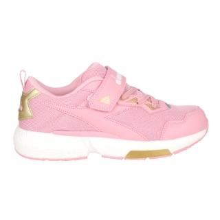 【DIADORA】22-24.5CM_女大童專業慢跑輕量鞋-超寬楦-運動 童鞋 反光 粉紅金白(DA11086)
