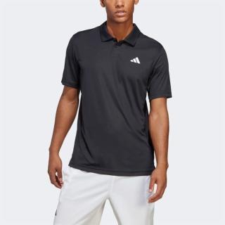 【adidas 愛迪達】Club Polo 男 短袖上衣 POLO衫 運動 網球 休閒 吸濕 排汗 亞洲版 黑(HS3278)