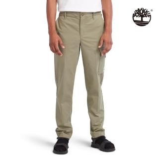 【Timberland】男款灰綠色彈性修身智能恆溫錐形長褲(A682W590)