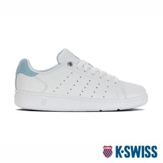 【K-SWISS】時尚運動鞋 Classic PF-女-白/天空藍(小白鞋 98505-152)