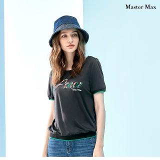 【Master Max】超薄天絲棉撞色英文字造型短T(8217096)