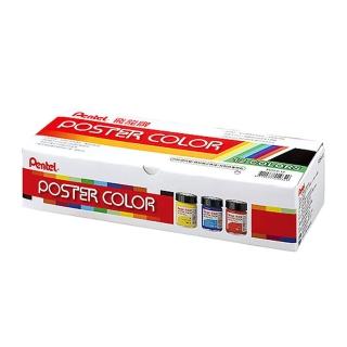 【Pentel 飛龍】廣告顏料12色 30cc /盒 POS4-12(12色組)