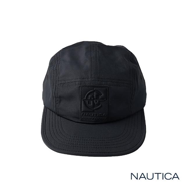 【NAUTICA】COMPETITION立體拼接素面LOGO休閒帽(黑色)