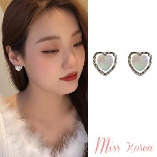 【MISS KOREA】韓國設計S925銀針糖果愛心寶石造型耳環(S925銀針耳環 愛心耳環 寶石耳環)