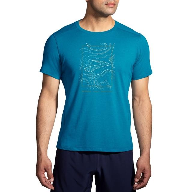 【BROOKS】男 距離短袖上衣 2.0_太平洋藍/BR山徑跑(211453498)