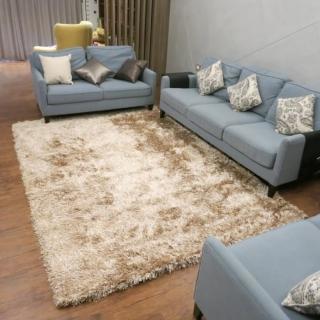【Fuwaly】地堡-金地毯-160x230cm(簡約 素色 柔軟 客廳 起居室)