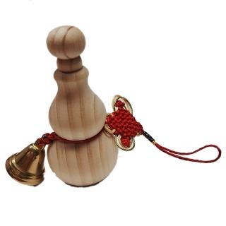 【十方佛教文物】葫蘆寶瓶{木雕}&銅鈴掛飾(平安吉祥如意)