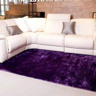 【Fuwaly】歐密紫地毯-160x230cm(簡約 素色 柔軟 客廳 起居室)
