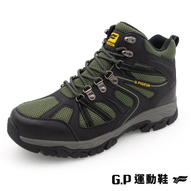 【G.P】男款高筒防水登山休閒鞋-P8873M-60綠色(SIZE:39-44 共二色)