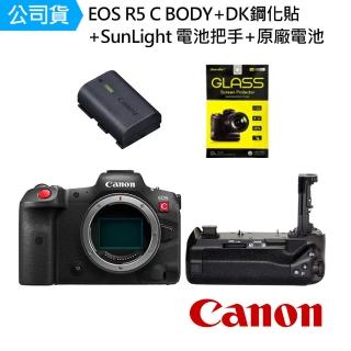 【Canon】EOS R5 C BODY+DK鋼化貼+SunLight BG-R10電池把手+LP-E6NH 原廠電池(公司貨)