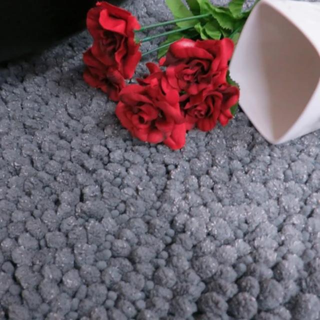 【Fuwaly】雪尼爾-灰地毯-80x200cm(簡約 素色 柔軟 客廳 起居室)