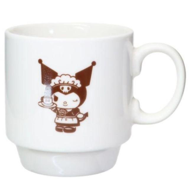 【小禮堂】酷洛米 陶瓷咖啡杯 300ml - 白服務生款(平輸品)