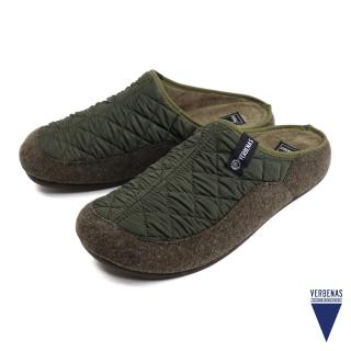 【VERBENAS】西班牙保暖內刷毛包頭拖鞋 軍綠色(090204-DGR)