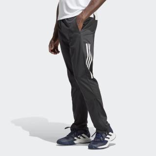 【adidas 愛迪達】3s Knit Pnt 男 長褲 亞洲版 運動 網球 訓練 褲腳拉鍊 中腰 吸濕排汗 黑(HT7180)