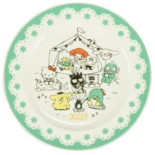 【小禮堂】Sanrio大集合 陶瓷圓盤 - 2023紀念款(平輸品)
