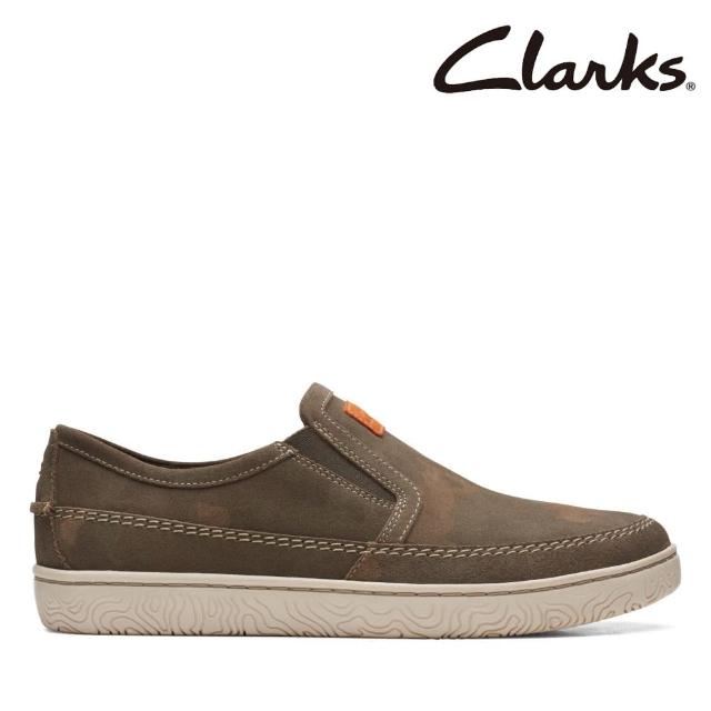 【Clarks】男款Hodson Step 縫線設計彈性大底便鞋(CLM72159C)