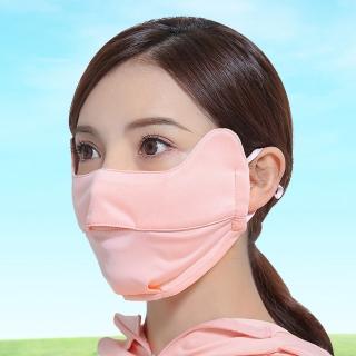 【東京 Ito】女士冰絲全包圍護眼角防曬面罩(春夏季 戶外 騎行 遮陽 開口透氣 布口罩 紫外線 UPF50+)