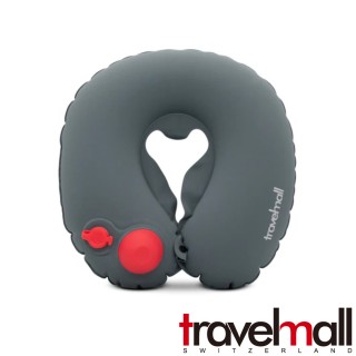 【Travelmall】迷你專利按壓式充氣枕(灰)