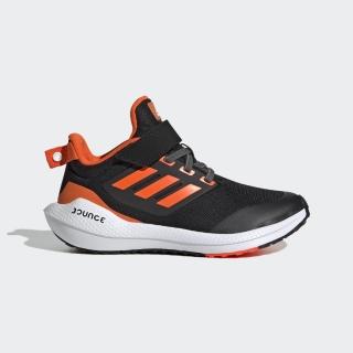 【adidas 愛迪達】運動鞋 童鞋 兒童 魔鬼氈 EQ21 RUN 2.0 EL K 黑橘GZ2307