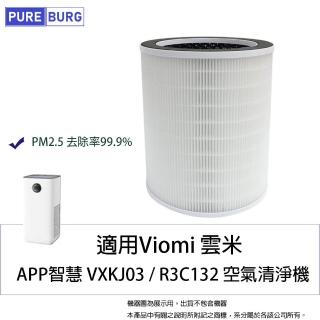【PUREBURG】適用Viomi 雲米 APP智慧 VXKJ03 R3C132 空氣清淨機 副廠濾網
