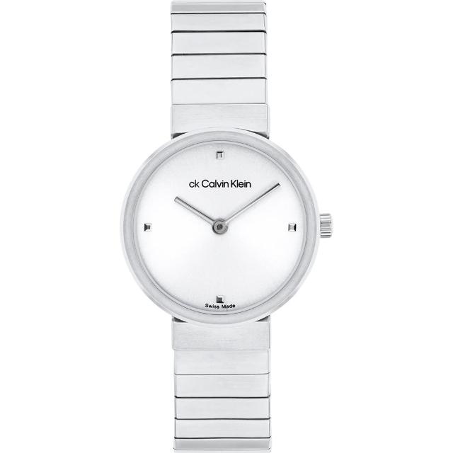 【Calvin Klein 凱文克萊】CK 瑞士製 Stance 雙針女錶-28mm(25000041)
