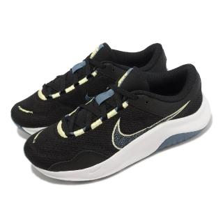 【NIKE 耐吉】訓練鞋 Wmns Legend Essential 3 NN 女鞋 黑 藍 健身 重訓 運動鞋(DM1119-006)