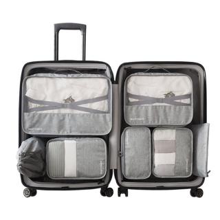 【Life365】旅行收納袋七件組 加厚款 旅行收納袋 旅行袋 壓縮袋 包中包 收納包 鞋袋 束口袋(RB531)