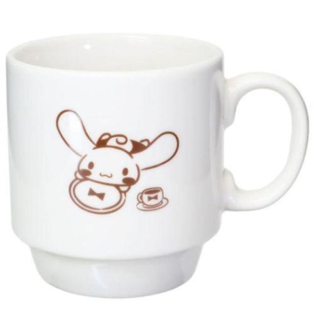 【小禮堂】大耳狗 陶瓷咖啡杯 300ml - 白服務生款(平輸品)