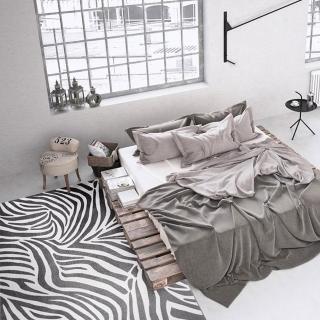 【Fuwaly】斑馬地毯-160x225cm(抽象 斑紋 柔軟 客廳 起居室)