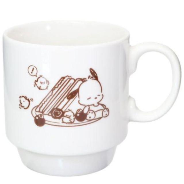 【小禮堂】帕恰狗 陶瓷咖啡杯 300ml - 白服務生款(平輸品)