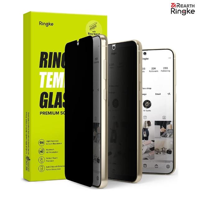 【Ringke】三星 Galaxy S23 Plus Privacy Tempered Glass 防窺鋼化玻璃螢幕保護貼(Rearth 附安裝工具)