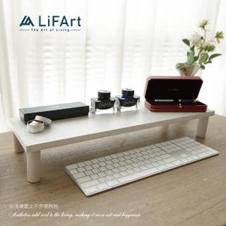 【LiFArt】MIT木紋加寬螢幕鍵盤架(螢幕架/鍵盤架/加大/實木腳)