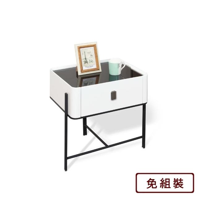 【AS 雅司設計】萊斯特白色床頭櫃-50x38.5x51cm