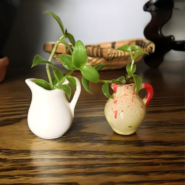 【JEN】創意拇指迷你陶瓷小花器花瓶(2款可選)
