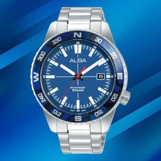 【ALBA】戶外風格 簡易方位時尚手錶-藍 / 42mm(VJ42-X335B / AS9Q19X1)