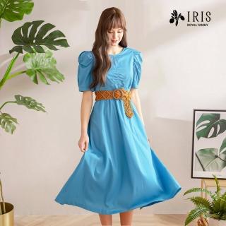 【IRIS 艾莉詩】簡約設計感純棉長洋裝(32611)