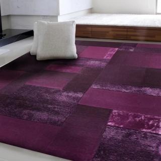 【Fuwaly】德國Esprit home 紫淵造型地毯-200x300cm ESP2827-02(紫色 拼接 柔軟 厚實)
