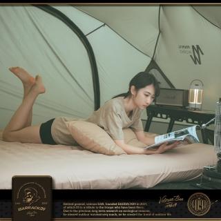 【Barrack 09】沙赫巴茲床包 台灣設計 厚磅親膚床包 充氣床床包 充氣床 沙色床包 露營床包 素色床包