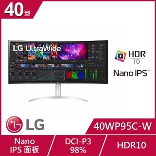 【LG 樂金】40WP95C-W 40型 Nano IPS 5K2K 21:9 72Hz 曲面螢幕(HDR10/自動亮度調節/動態同步模式/5ms)