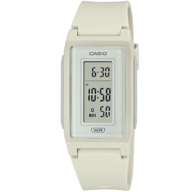 【CASIO 卡西歐】卡西歐時尚電子錶-米白(LF-10WH-8 公司貨)